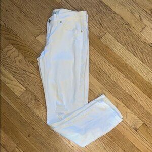 Lucky Brand Sienna Slim Boyfriend White Jeans